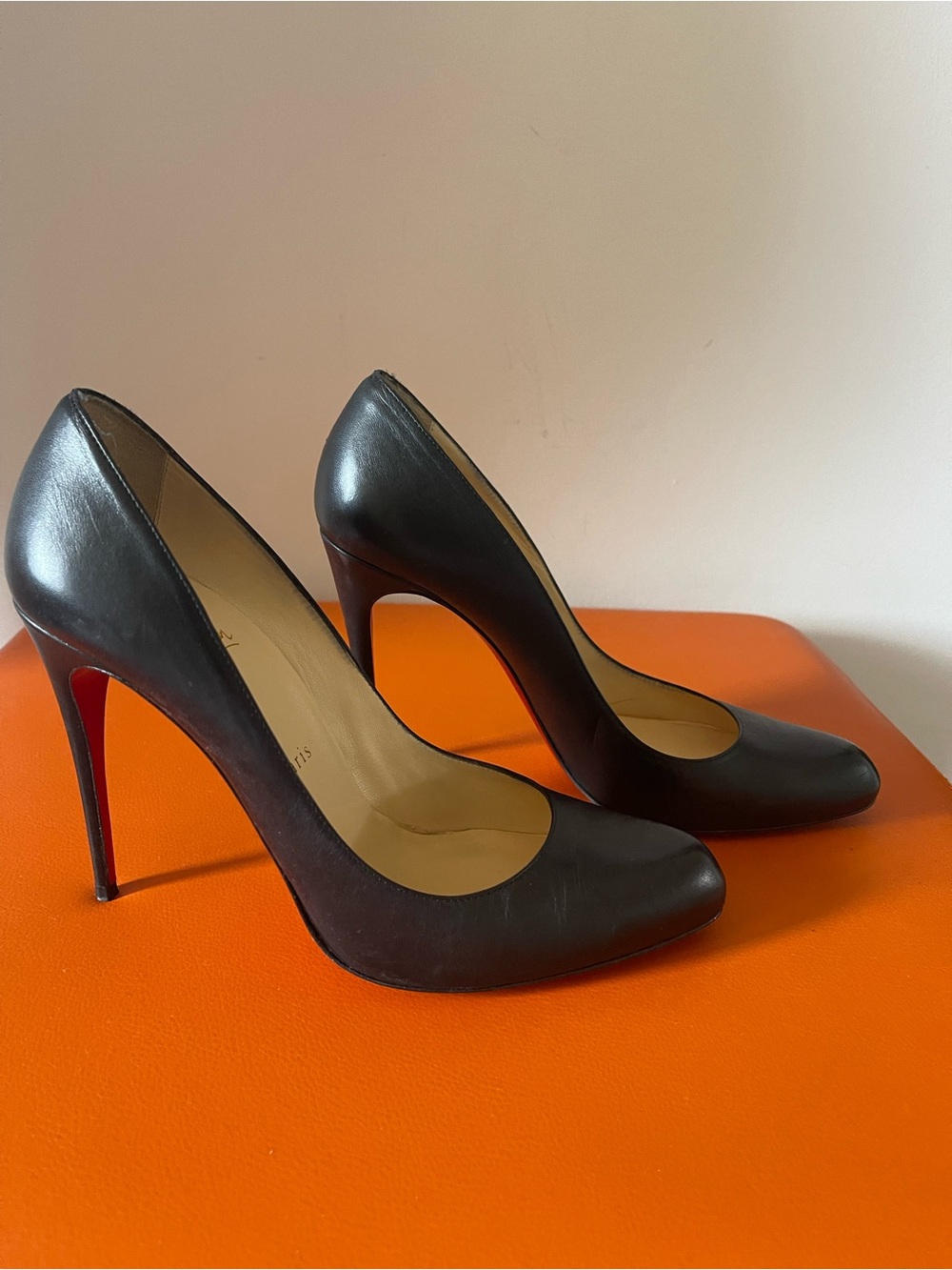 Christian Louboutin Classic Black High Heel Pumps with Red Sole - Designer Style